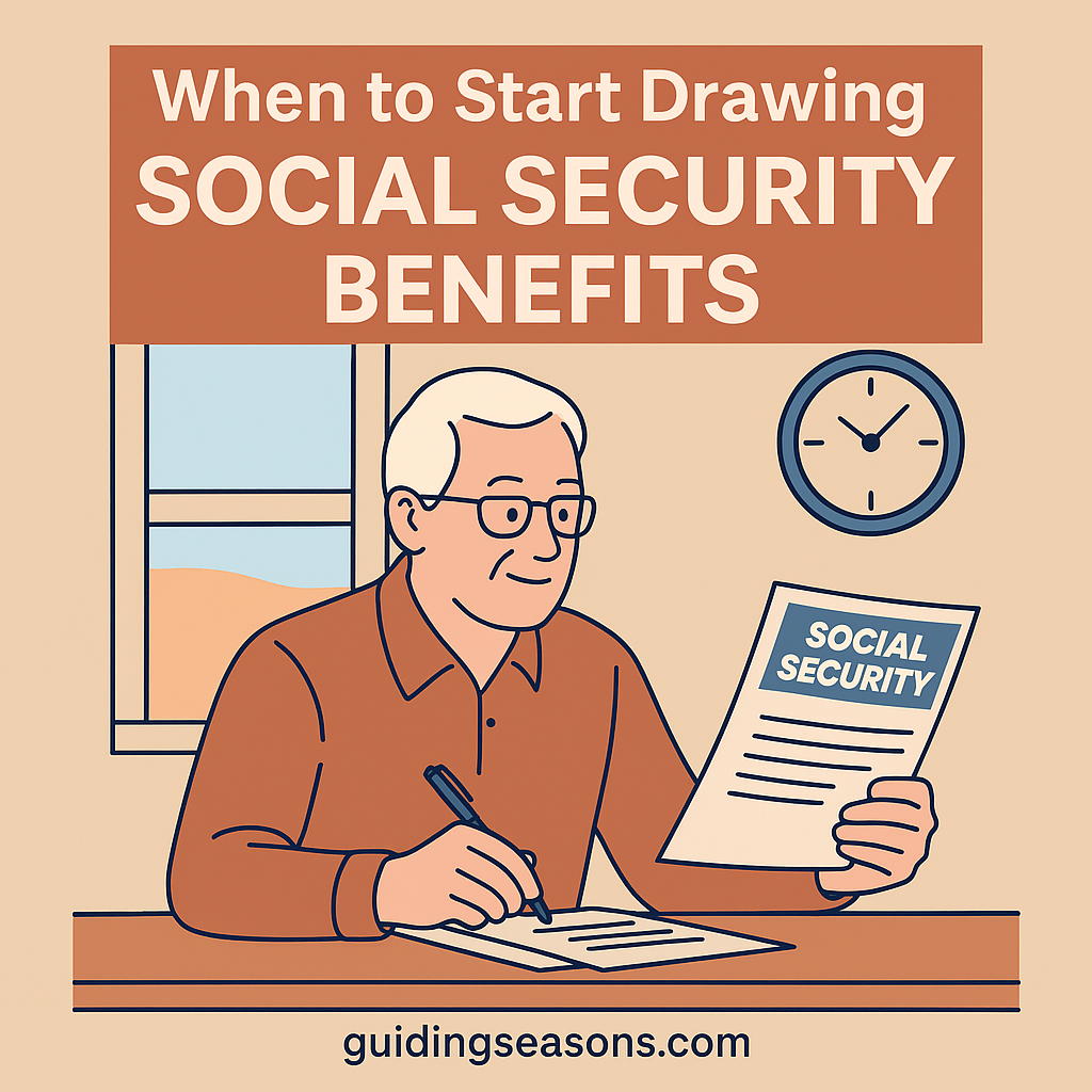 Older man reviewing a Social Security document while writing notes at a table.
